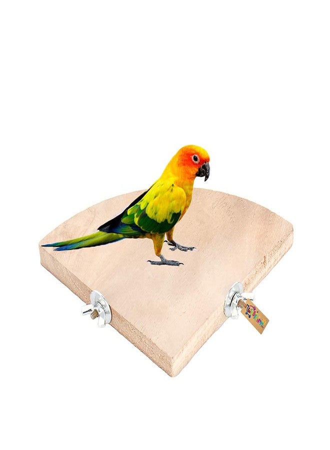 Western Era Corner Platform/Perch/Stand Bird Toy (Small Birds) (4 Inches) - Image 1